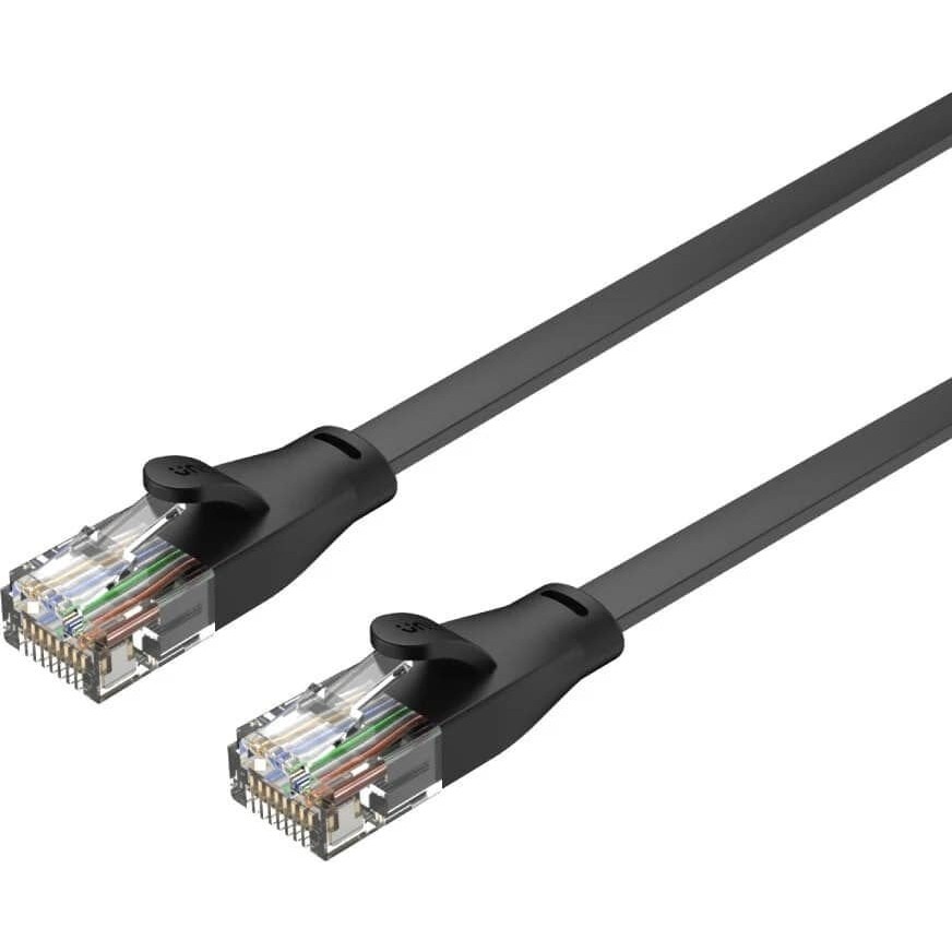 Unıtek Cat6 Patch Kablo 10MT Flat 1gbps, Siyah (C1813GBK) - 10 Metre Diğer Fiyatı