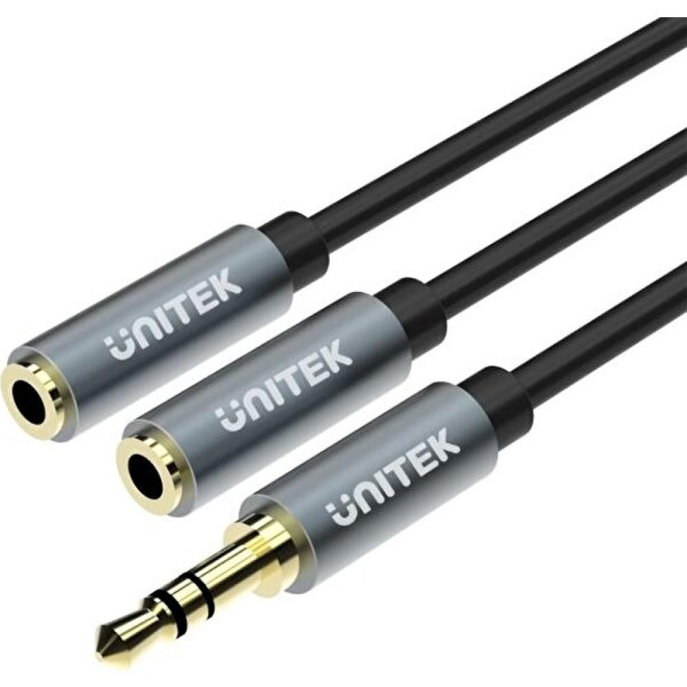 Unitek Çift Kulaklık Için Kulaklık Ayırıcı (3,5 mm Fiş - Çift 3,5 mm Jak) Stereo Ses Kablosu Görüntü Kablosu Fiyatı
