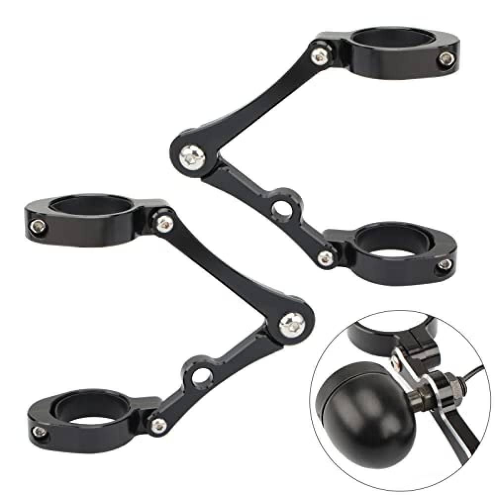 Universal Motorcycle Headlight Bracket 33-37mm Fork Brackets Mount Tube Clamp CNC Black for Harley Indian Victory Honda Yamaha Kawasaki Suzuki Ducati Cafe Racer Chopper Bobber
