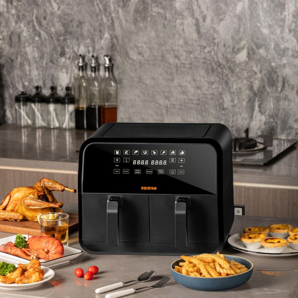 Uniwho D8 Dokunmatik Ekran (4+4) 8lt Çift Hazneli Airfryer Yağsız Fritöz 1700W Fritözler Fiyatı