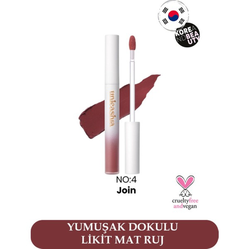 Unleashia Hug Velvet Tint No:4 Join, Vegan Mat Ruj Rujlar & Dudak Parlatıcıları Fiyatı