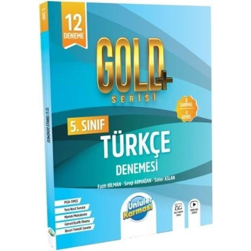 Ünlüler 5. Sınıf Türkçe Gold 12 Deneme Ünlüler Karması Kaynak Kitapları Fiyatı