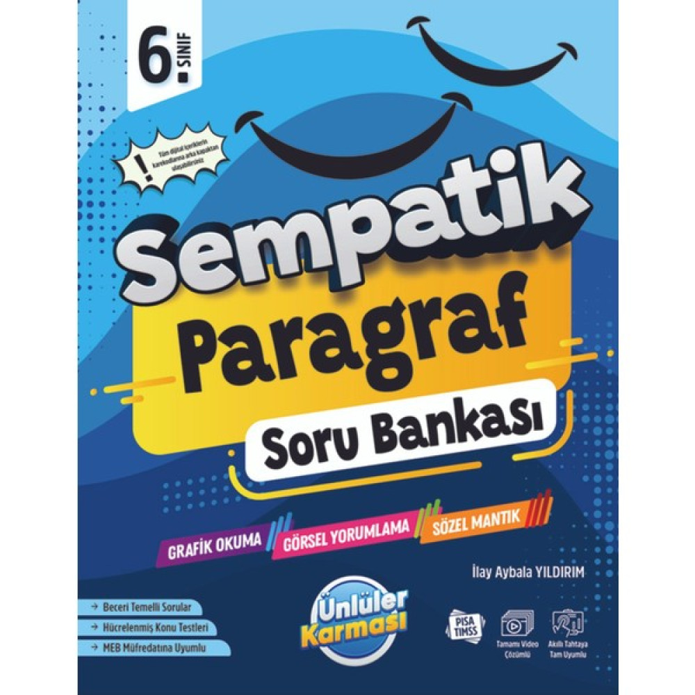 Ünlüler Karması 6. Sınıf Sempatik Paragraf Soru Bankası Kaynak Kitapları Fiyatı