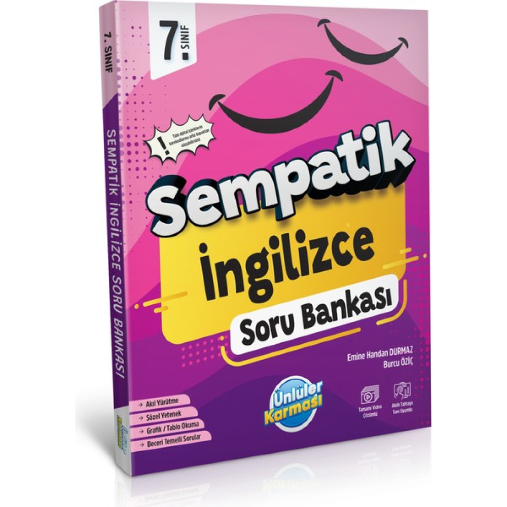 Ünlüler Karması 7. Sınıf Sempatik İngilizce Soru Bankası Kaynak Kitapları Fiyatı