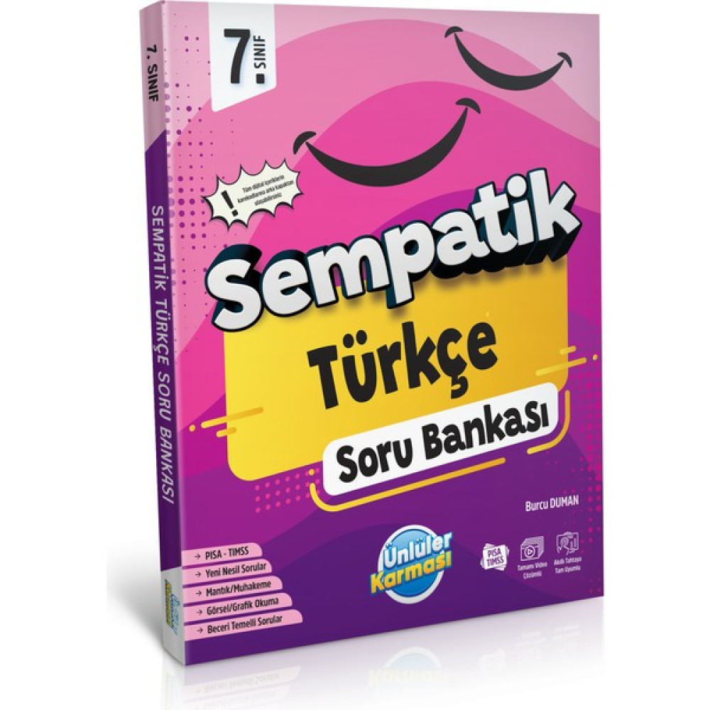 Ünlüler Karması 7. Sınıf Sempatik Türkçe Soru Bankası Kaynak Kitapları Fiyatı