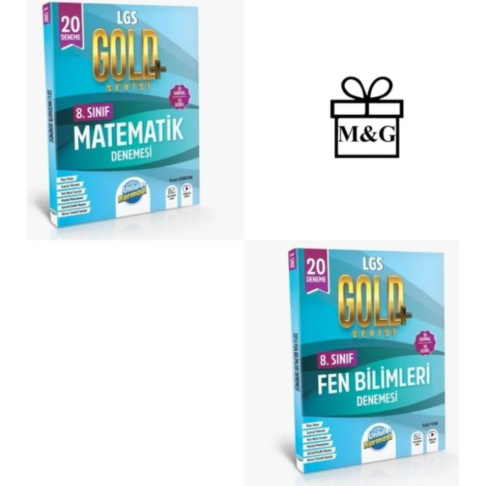 Ünlüler Karması 8. Sınıf LGS Gold Matematik ve Fen Bilimleri Deneme Seti Ders Sınav Kitapları Fiyatı