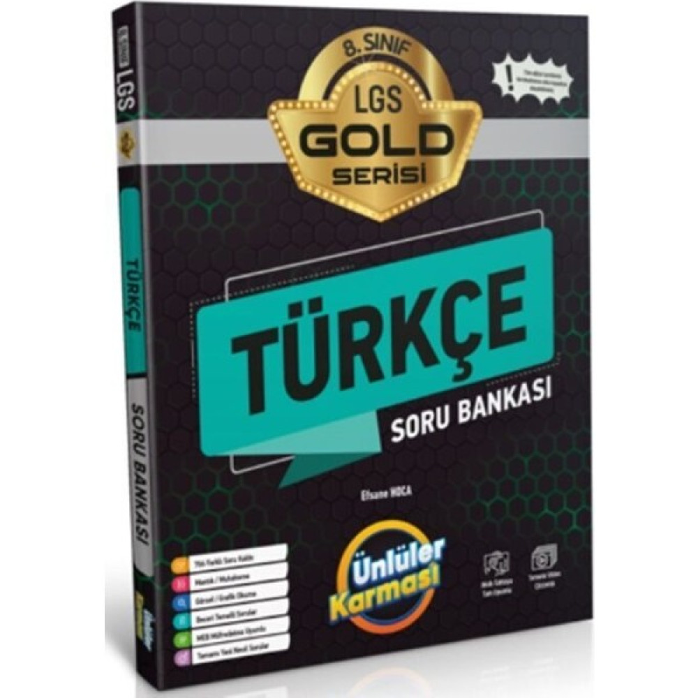 Ünlüler Karması 8. Sınıf LGS Gold Türkçe Soru Bankası Ders Sınav Kitapları Fiyatı