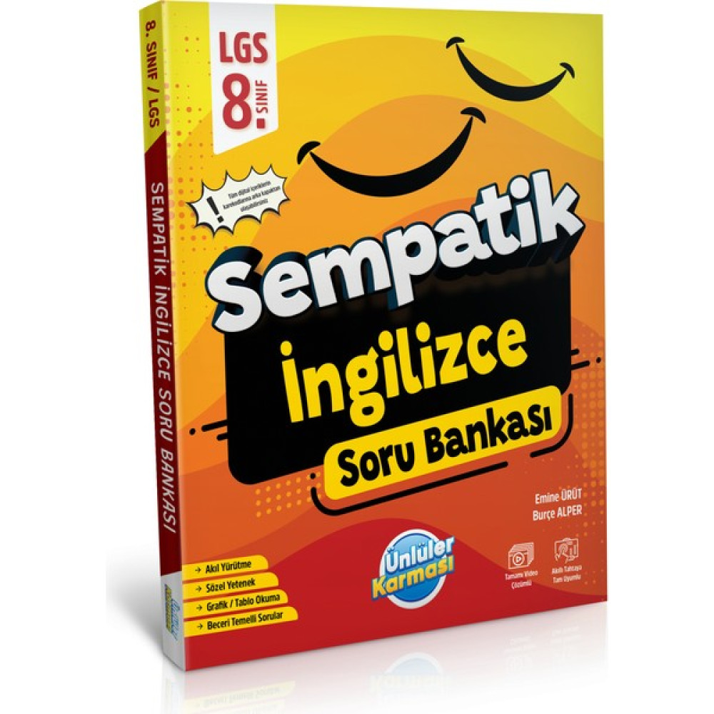 Ünlüler Karması 8. Sınıf Sempatik İngilizce Soru Bankası Kaynak Kitapları Fiyatı