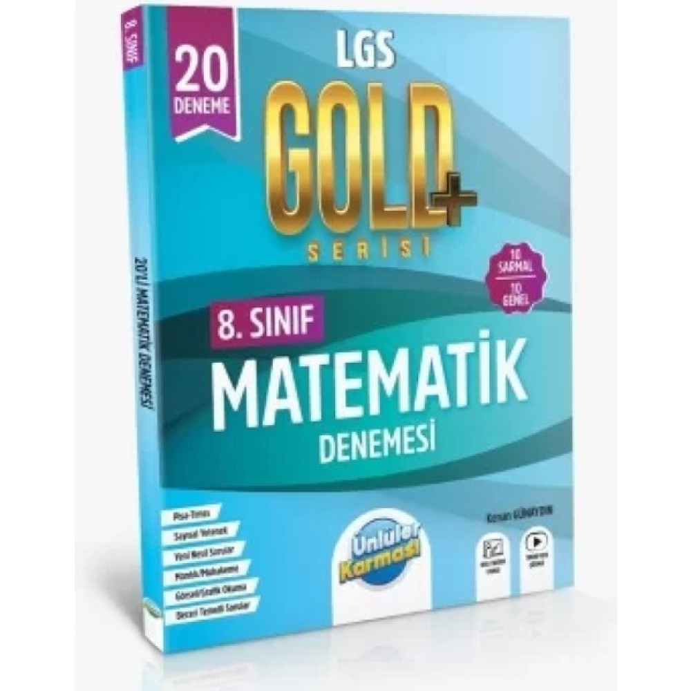 Ünlüler Karması 8.sınıf Gold Matematik Deneme Ders Sınav Kitapları Fiyatı