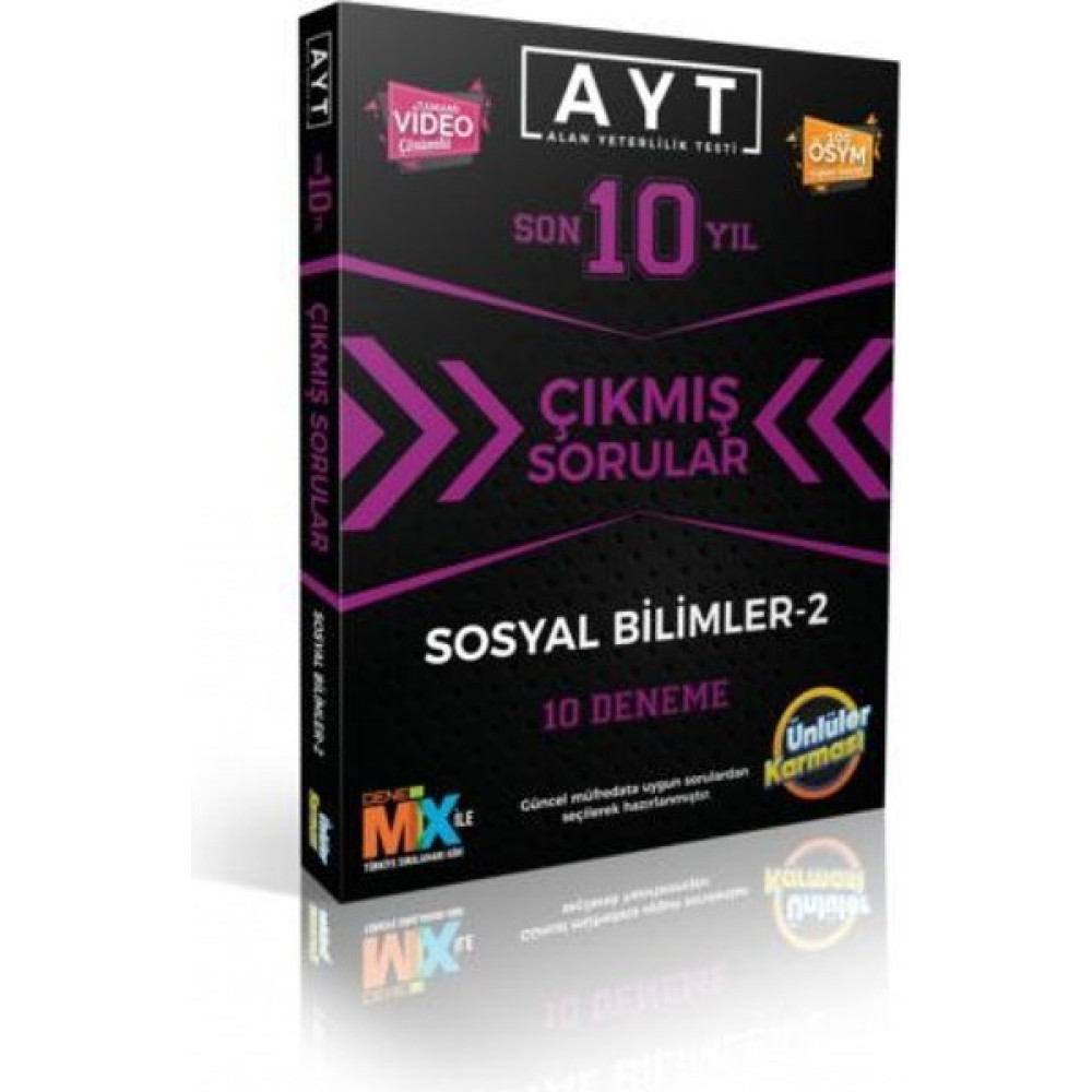 Ünlüler Karması AYT Sosyal Bilimler-2 Çıkmış Soru Karması 10 Deneme Yeni 2022 Temel Yeterlilik Testi (TYT) Fiyatı