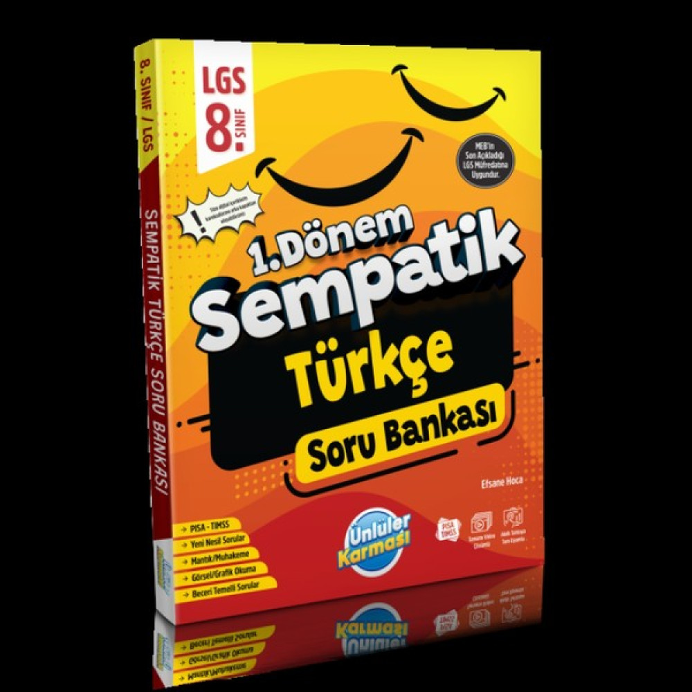 Ünlüler Karması LGS 8. Sınıf 1. Dönem Sempatik Türkçe Soru Bankası Ders Sınav Kitapları Fiyatı
