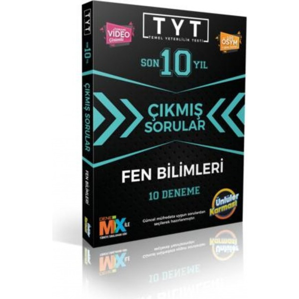 Ünlüler Karması TYT Fen Bilimleri Çıkmış Soru Karması 10 Deneme Yeni 2022 Temel Yeterlilik Testi (TYT) Fiyatı