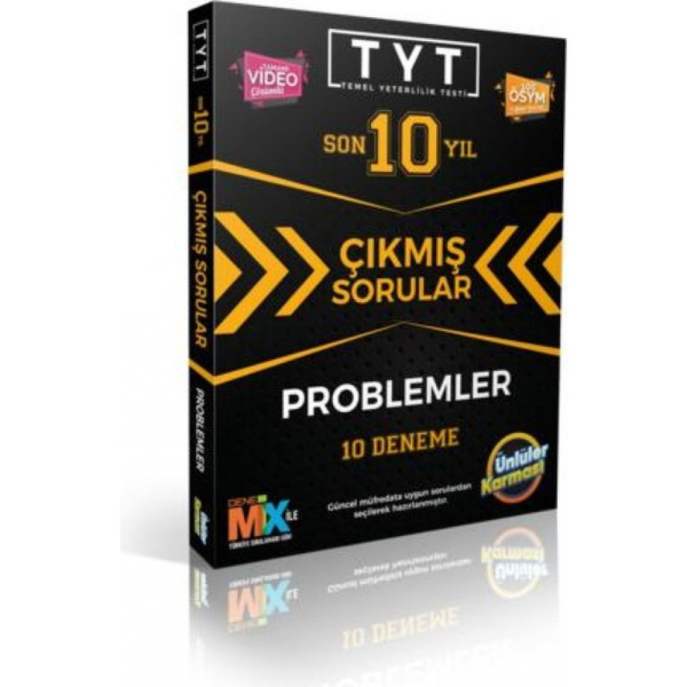 Ünlüler Karması TYT Problemler Çıkmış Soru Karması 10 Deneme Yeni 2022 Temel Yeterlilik Testi (TYT) Fiyatı