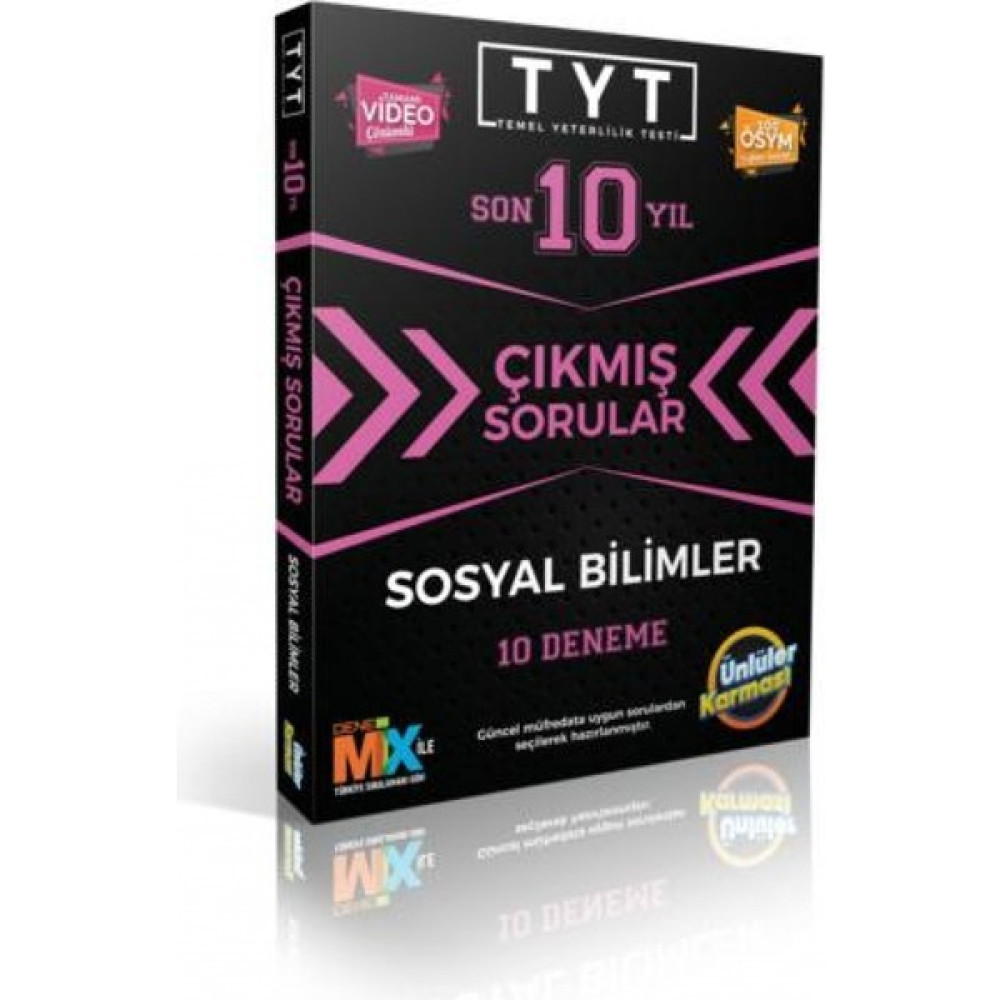 Ünlüler Karması TYT Sosyal Bilim Çıkmış Soru Karması 10 Deneme Yeni 2022 Temel Yeterlilik Testi (TYT) Fiyatı