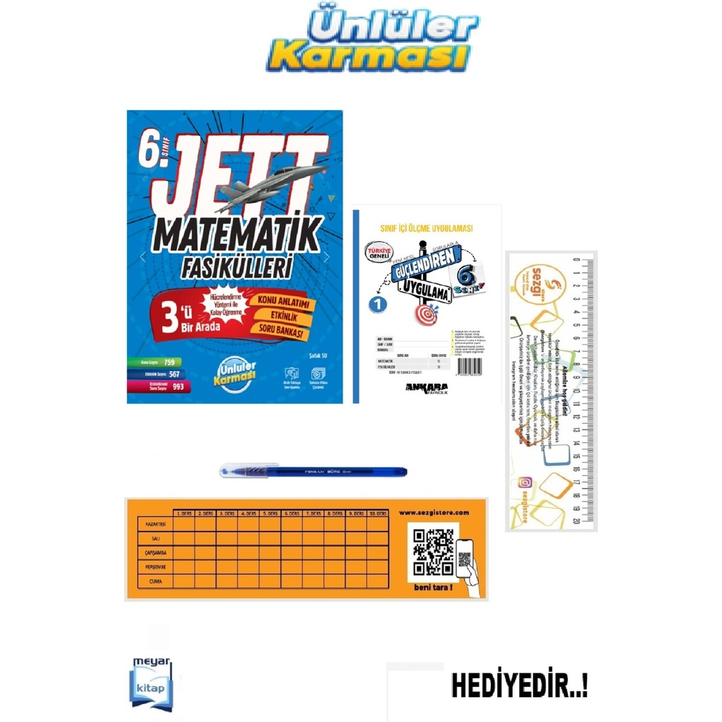 Ünlüler Karması Ünlüler 6.sınıf Jett Matematik Fasikülleri (Güncel Baskı)...hediyeli Tüm Dersler Fiyatı