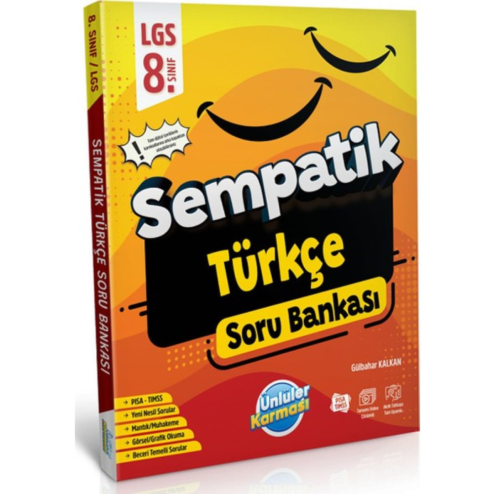 Ünlüler Yayınları Ünlüler 8. Sınıf LGS Türkçe Sempatik Soru Bankası Ünlüler Yayınları Kaynak Kitapları Fiyatı