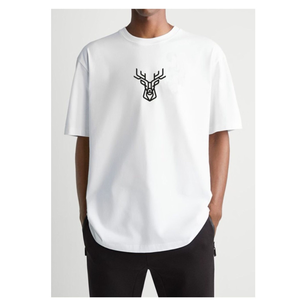 unrivaled Geyik Baskılı Oversıze T-shırt L-XL Beden Bayan T-shirt Fiyatı