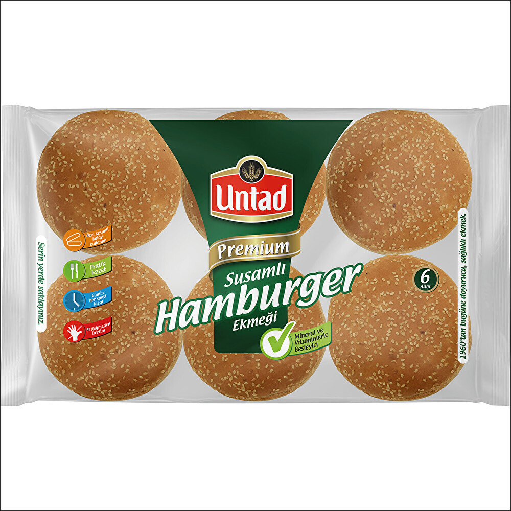 Untad Hamburger Ekmeği Susamlı Büyük Boy 6'lı Unlu Mamüller Fiyatı