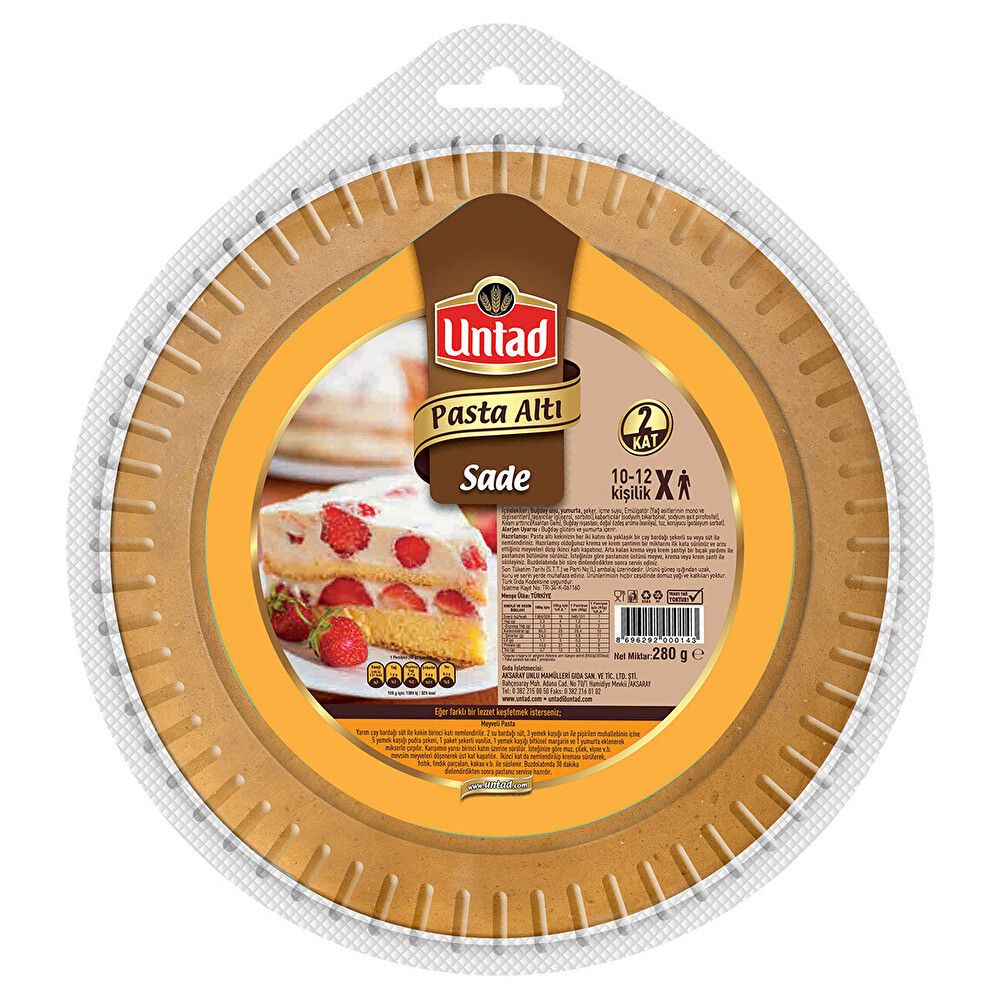 Untad Pastalı Kek Sade 280 G Unlu Mamüller Fiyatı
