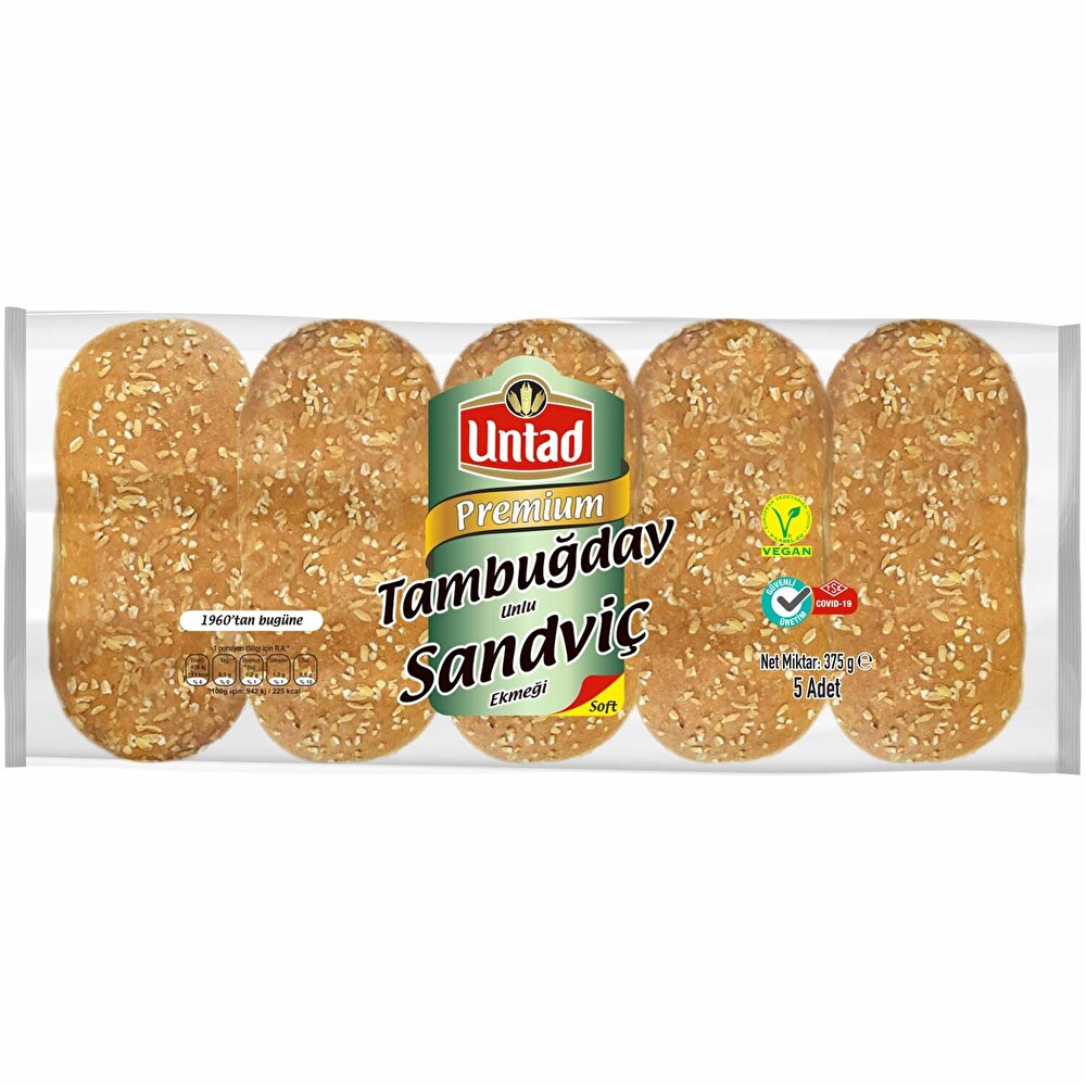 Untad Premium Tam Buğdaylı Sandviç Ekmeği 375 g Unlu Mamüller Fiyatı