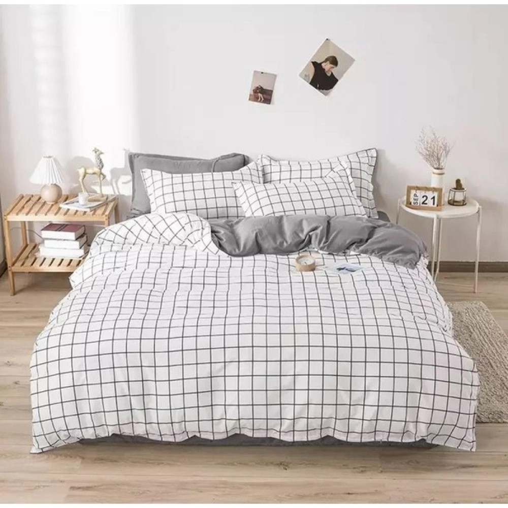 Üntaş Tekstil Serenad Çift Taraflı Beyazkare Tek Kişilik nevresim Seti Byzkareserendtek - Renkli - 120 x 220 cm Nevresim Takımı Fiyatı