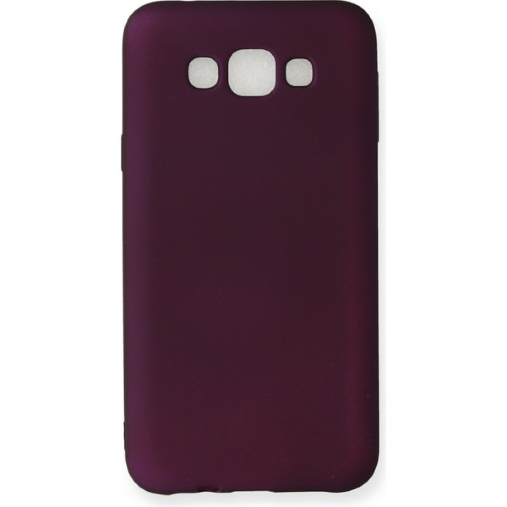 Unuk Samsung Galaxy E7 Kılıf Premium Rubber Silikon - Mürdüm Cep Telefonu Kılıfı Fiyatı