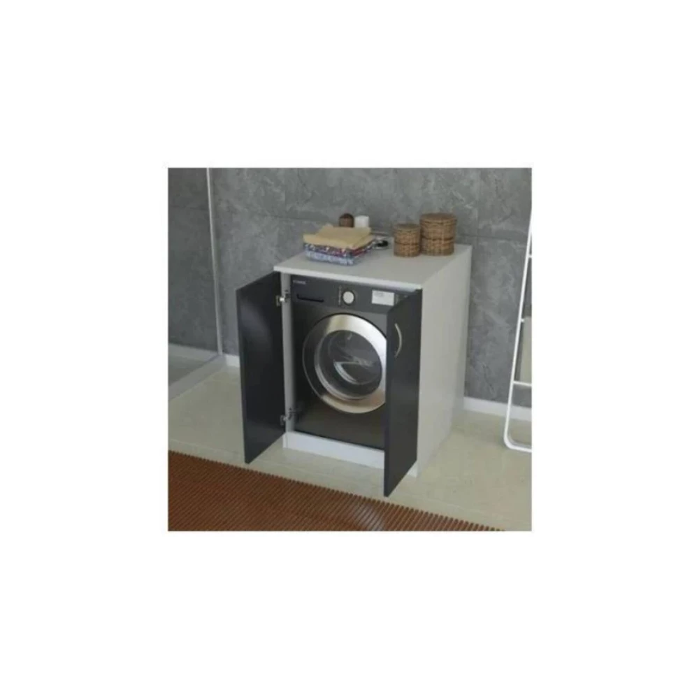 Unuvar Konsept Antrasit Banyo Kapakli Camasir Makinesi Dolabik2 Banyo Dolabı / Mobilyası Fiyatı