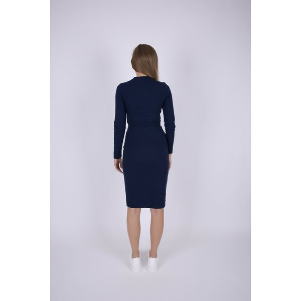 Unv Collection Kadın Belden Bağlamalı Lacivert Elbise Elbise Fiyatı