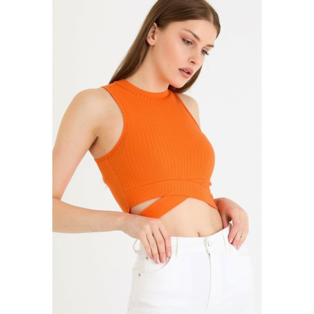 Unv Collection Önü Çapraz Crop Top High Summer Collection Bluz Fiyatı