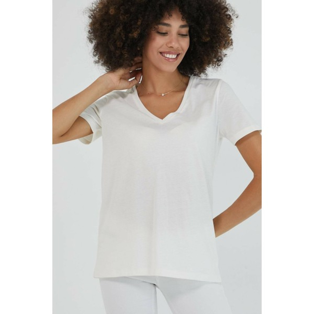 Unv Collection Pamuk V Yaka Basic Bayan T-Shirt Bayan T-shirt Fiyatı