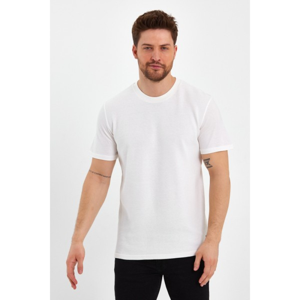 Uomo Park 2322-1 Sıfır Yaka Reguler Fıt Kısa Kollu T-Shırt Erkek T-shirt Fiyatı