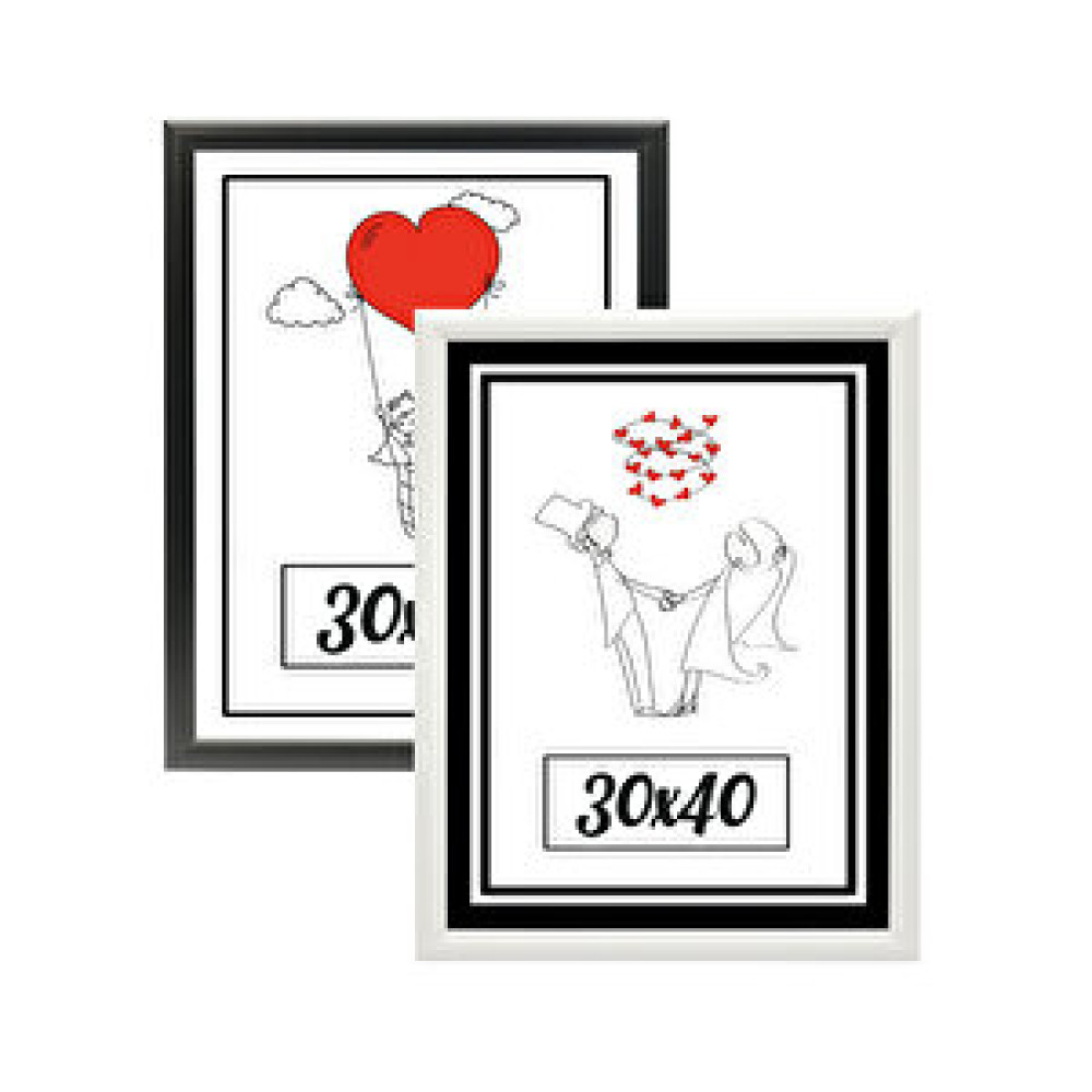 UON Siyah - Beyaz Renk - 30x40 30x40 - 2'li Fotoğraf Çerçevesi (siyah - Beyaz) Modern Ofis Sanat Ev Home Dekoratif 30x40 cm Resim & Fotoğraf Çerçevesi Fiyatı