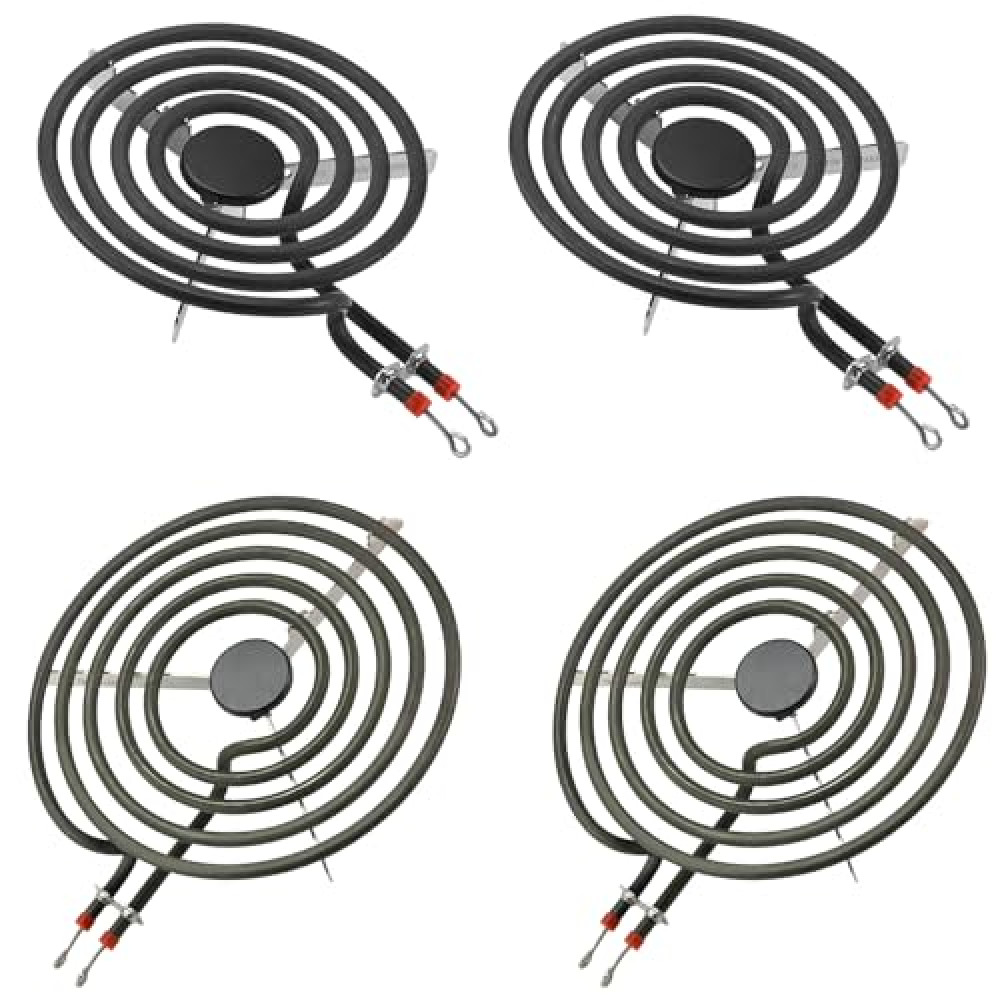 Upgrade MP22YA 4 Pack Electric Range Burner Element Unit Set Include 2 x MP21YA 8" Stove Burne r& 2 x MP15YA 6" Stove Burner Element Fit for Frigi-daire Whirl-pool Ken-more Range Stove By Fetechmate