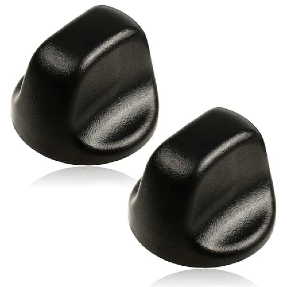 Upgraded 2Pcs S99360232 Range Hood Knob, S600348 Vent Hood Fan Control Knob Replacement Part fit for Broan Nutone, Black