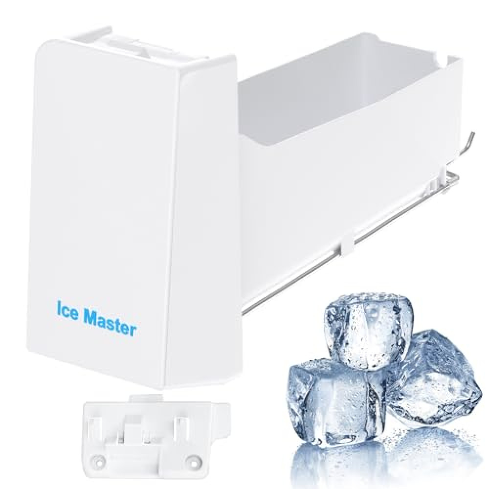 Upgraded DA97-14474C DA97-14474A Refrigerator Ice Bucket Bin Compatible with Samsung Ice Maker Replacement DA97-12604D Ice Container Assembly, RF28HMEDBSR RF28HFEDBSR RF263TEAESR Refrigerator Ice Tray