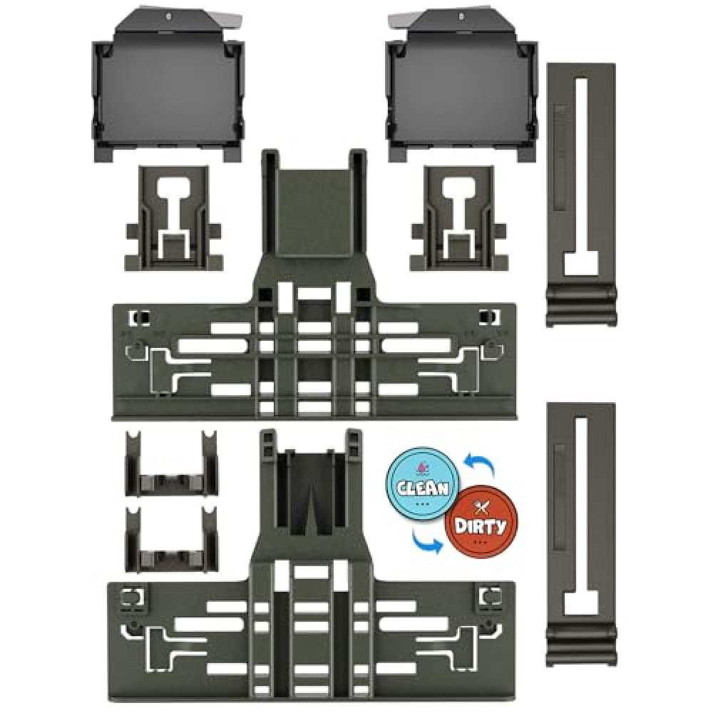 Upgraded WPW10546503 W10546503 Dishwasher Upper Rack Adjuster Assembly & W10195372/3 Dishrack Adjuster Housing for Kitchenaid Dishwasher Parts KDTE334GPS0 KDFE104HPS0 Top Rack Adjuster, 10Packs