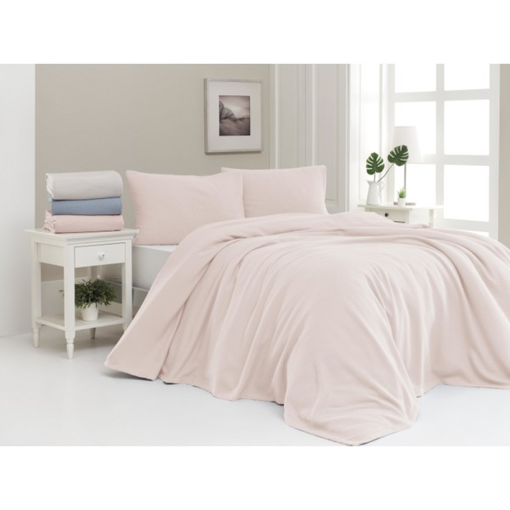 Upline Regina Pudra Çift Kişilik Yatak Örtüsü Takımı 220 x 240 cm Yatak Örtüsü Fiyatı