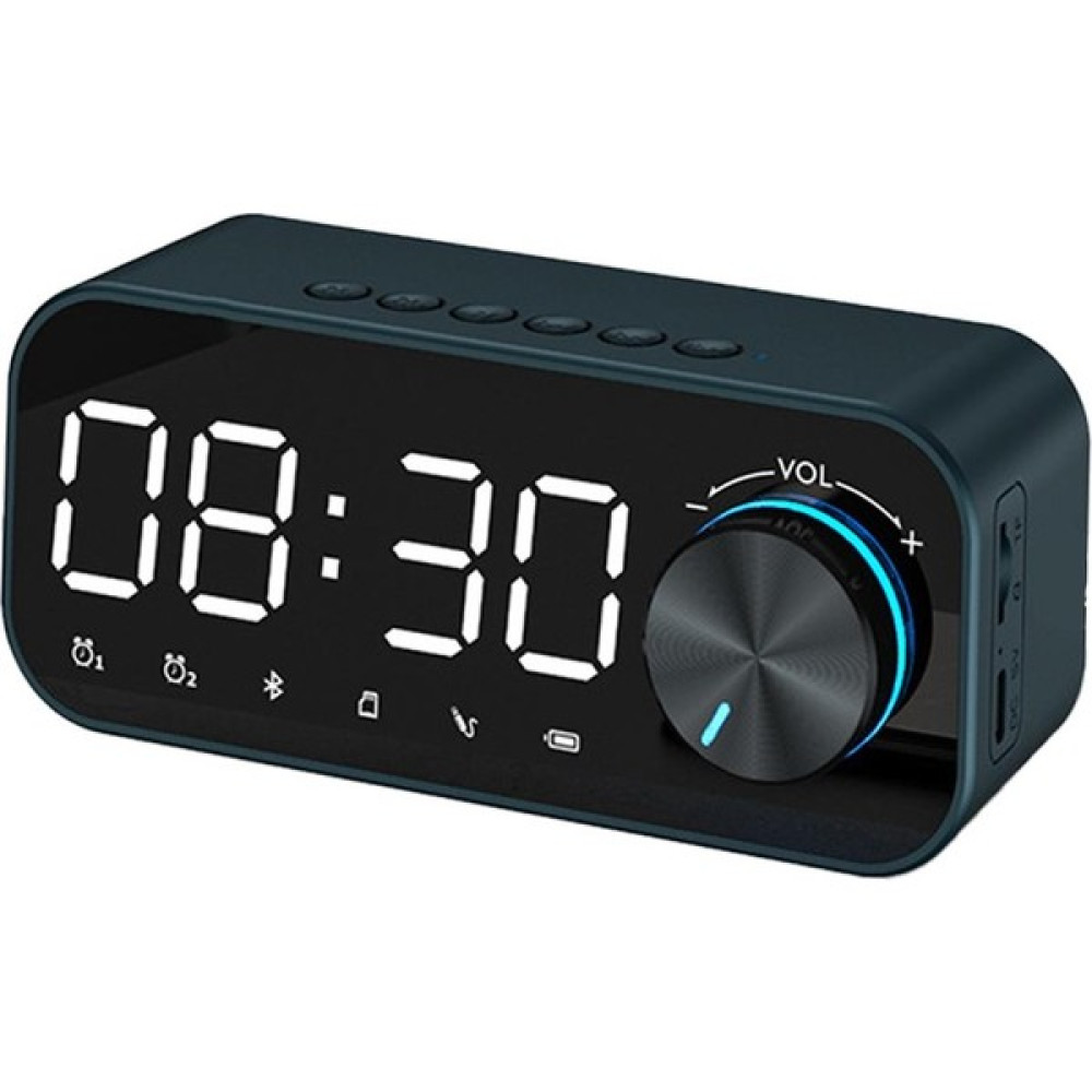 Upway Dijital Çalar Saat LED Ekran Bluetooth Hoparlör Mp3 Fm Radyo Alarm Masa Saati - Yeşil Dekoratif Saat Fiyatı