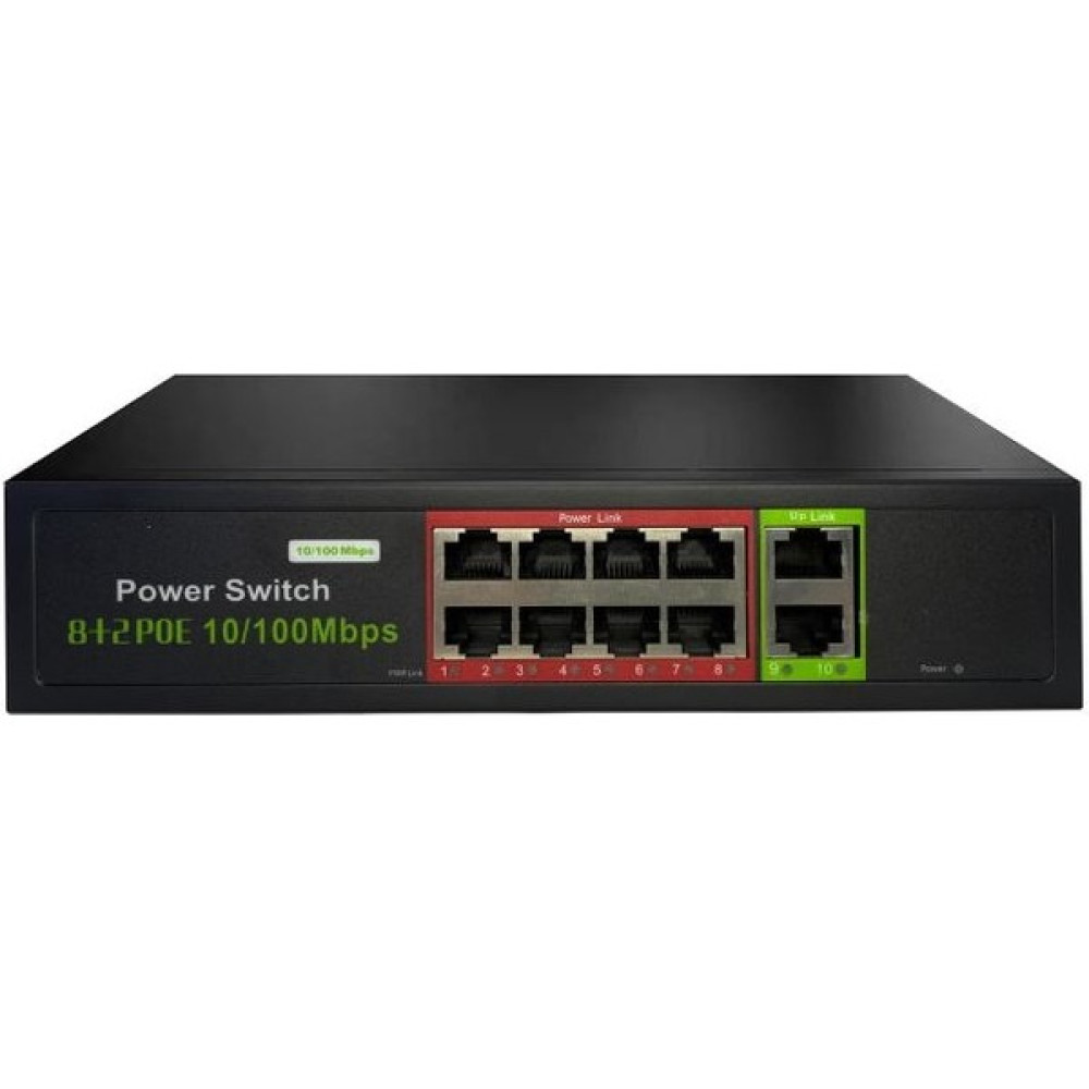 Uranıum POE-8002-96W 8 Port 10/100 + 2 Port 10/100 RJ45 Uplink 96W Poe Switch Hub & Switch Fiyatı