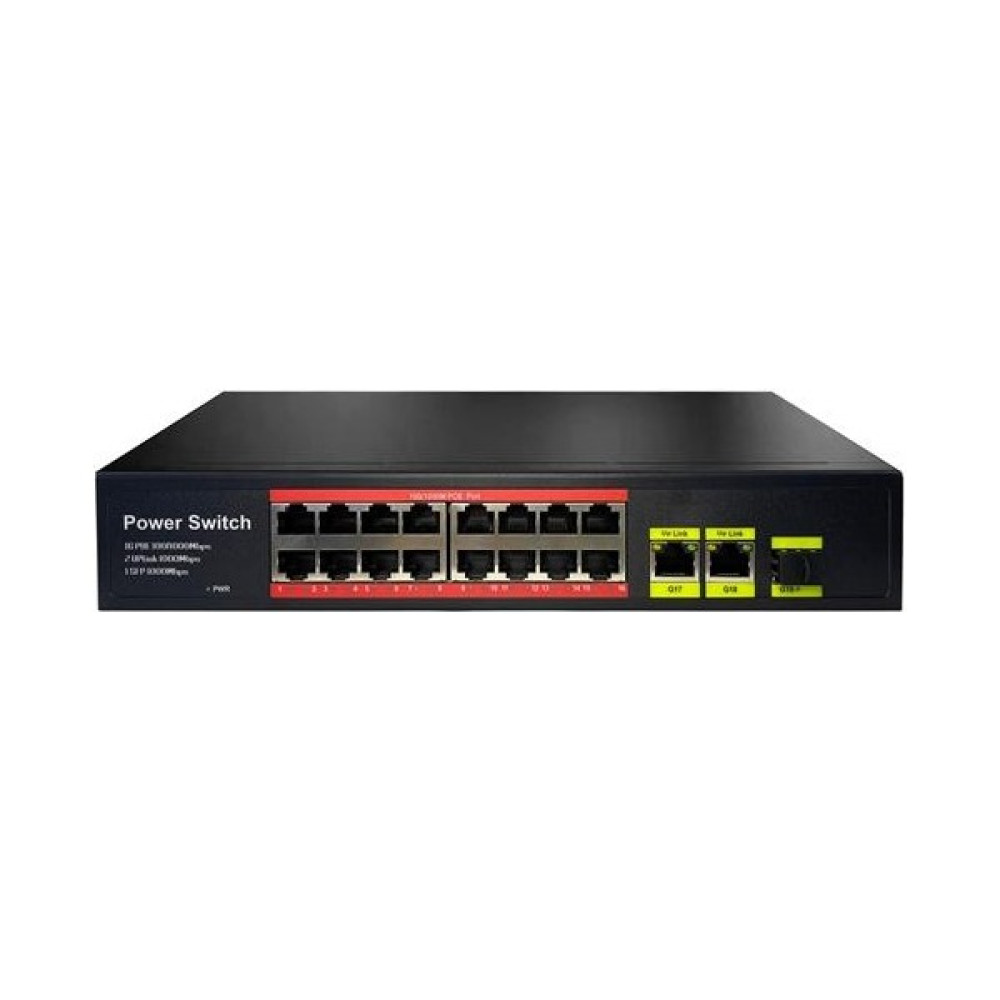 Uranıum POE-G1621SFP-300W 16 Port Gıgabıt+2xgb RJ45+1XSFP Uplınk Poe Rackmount Swıtch (Realtek Chıpset) Hub & Switch Fiyatı