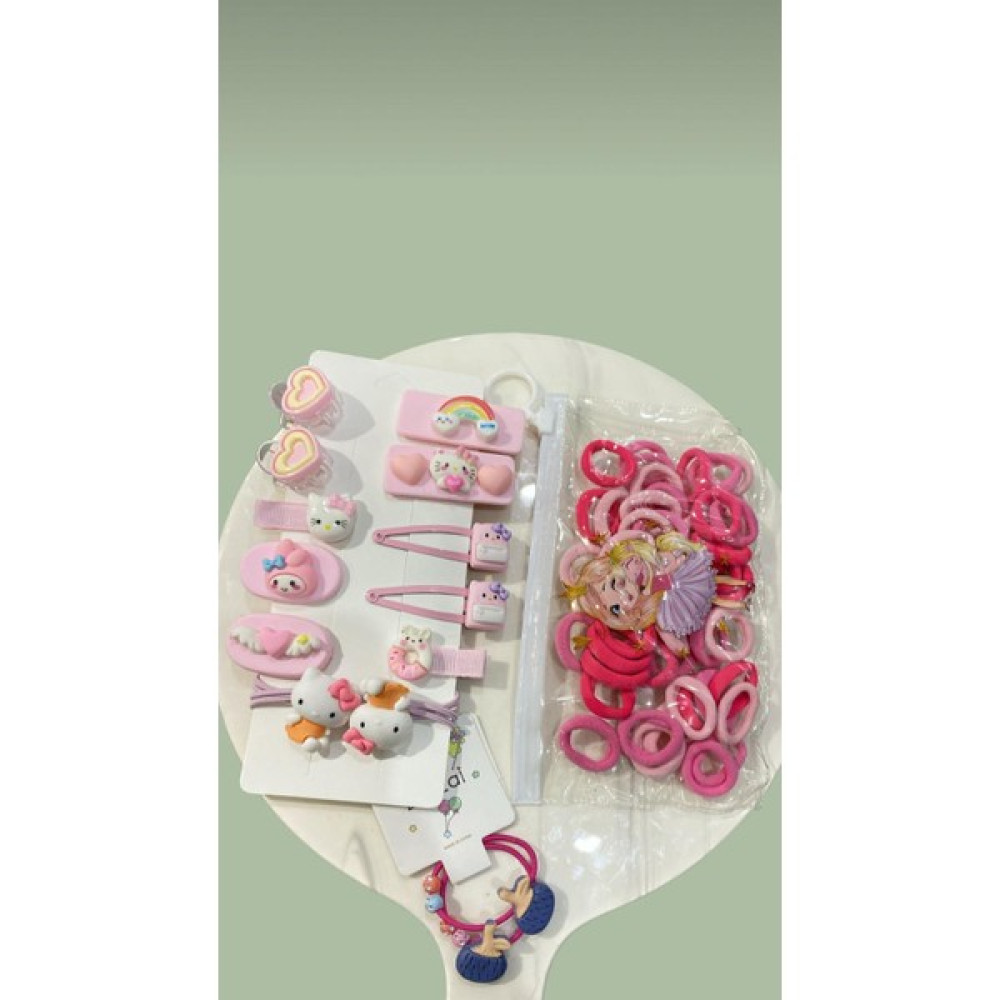 Uras Desing Kız Bebek ve Çocuk Toka Seti 14 Lü Pembe ve Çantalı Saç Örgü Lastiği Toka, Taç & Saç Bandı Fiyatı