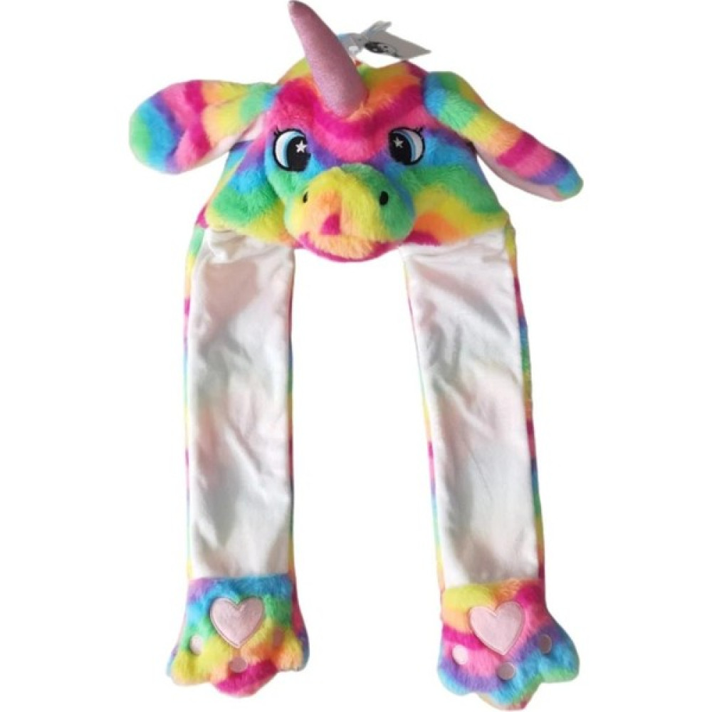 Uras Desing Yeni Kore Model 3 Modlu Renkli LED Işıklı Unicorn Peluş Kulakları Hareketli Sevimli Çocuk Bere Şapka Bebek Şapkası Fiyatı