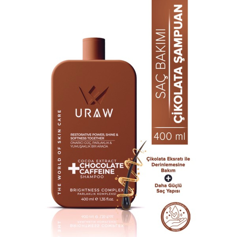Uraw Chocolate Caffeine Shampoo ( Kakao Ekstratlı Yüksek Onarıcı Çikolata Şampuanı ) - şampuan Oto Boyaları Fiyatı