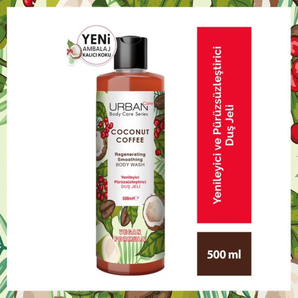 Urban Care Coconut Coffee Yenileyici ve Pürüsüzleştirici Duş Jeli 500ML Duş Jelleri ve Banyo Köpükleri Fiyatı