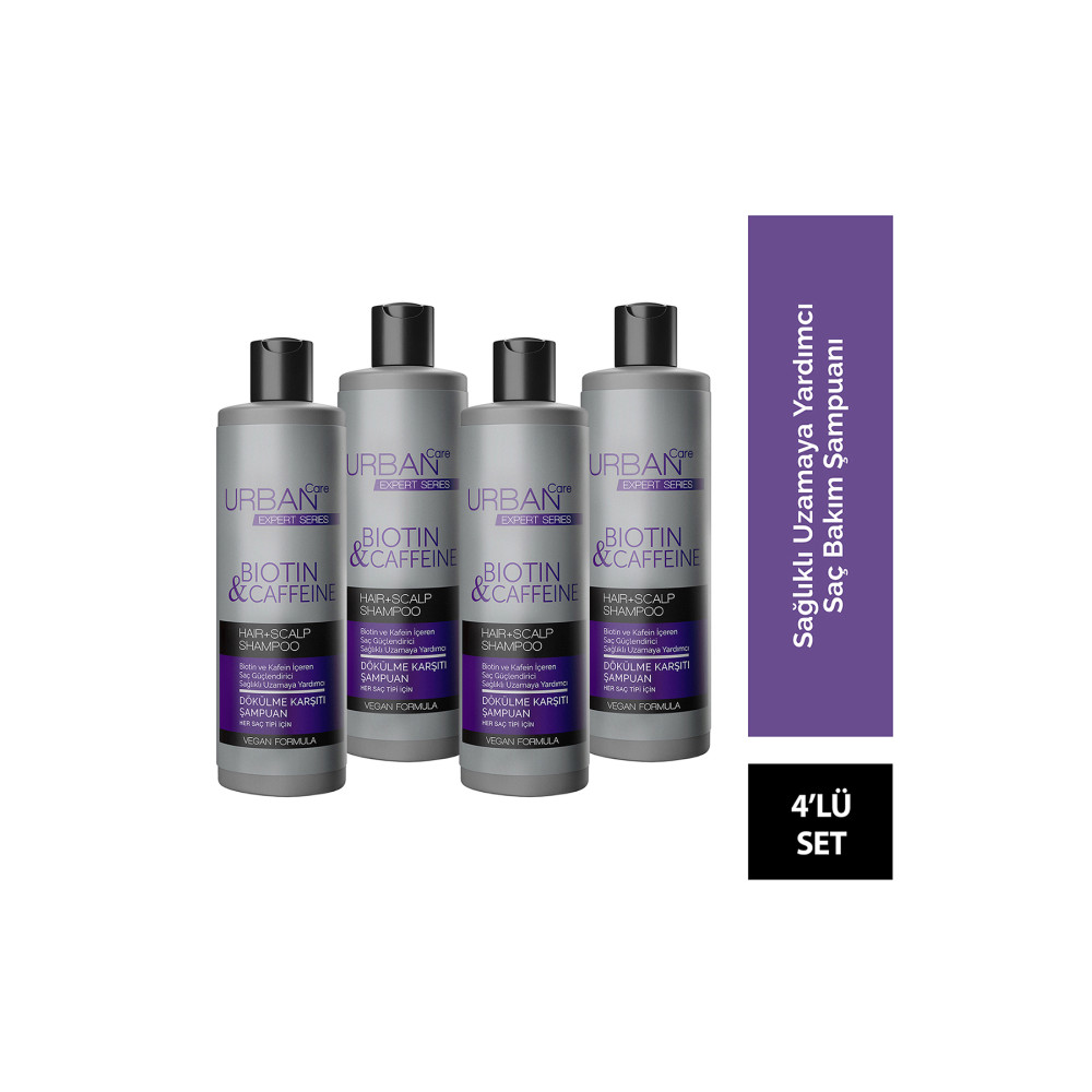 Urban Care Expert Biotin Ve Kafein Dökülme Karşıtı Şampuan 350 ml X 4 -sağlıklı Uzamaya Yardımcı Şampuan ve Saç Kremi Fiyatı