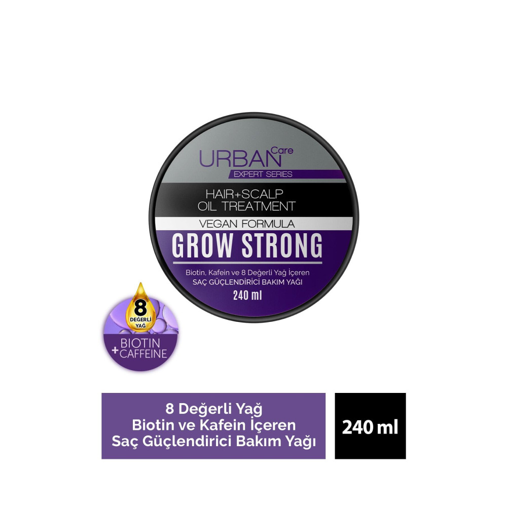 Urban Care Expert Biotin ve Kafein Grow Strong Saç Güçlendirici Bakım Yağı-Vegan-240 ml Cilt ve Yüz Bakımı Fiyatı