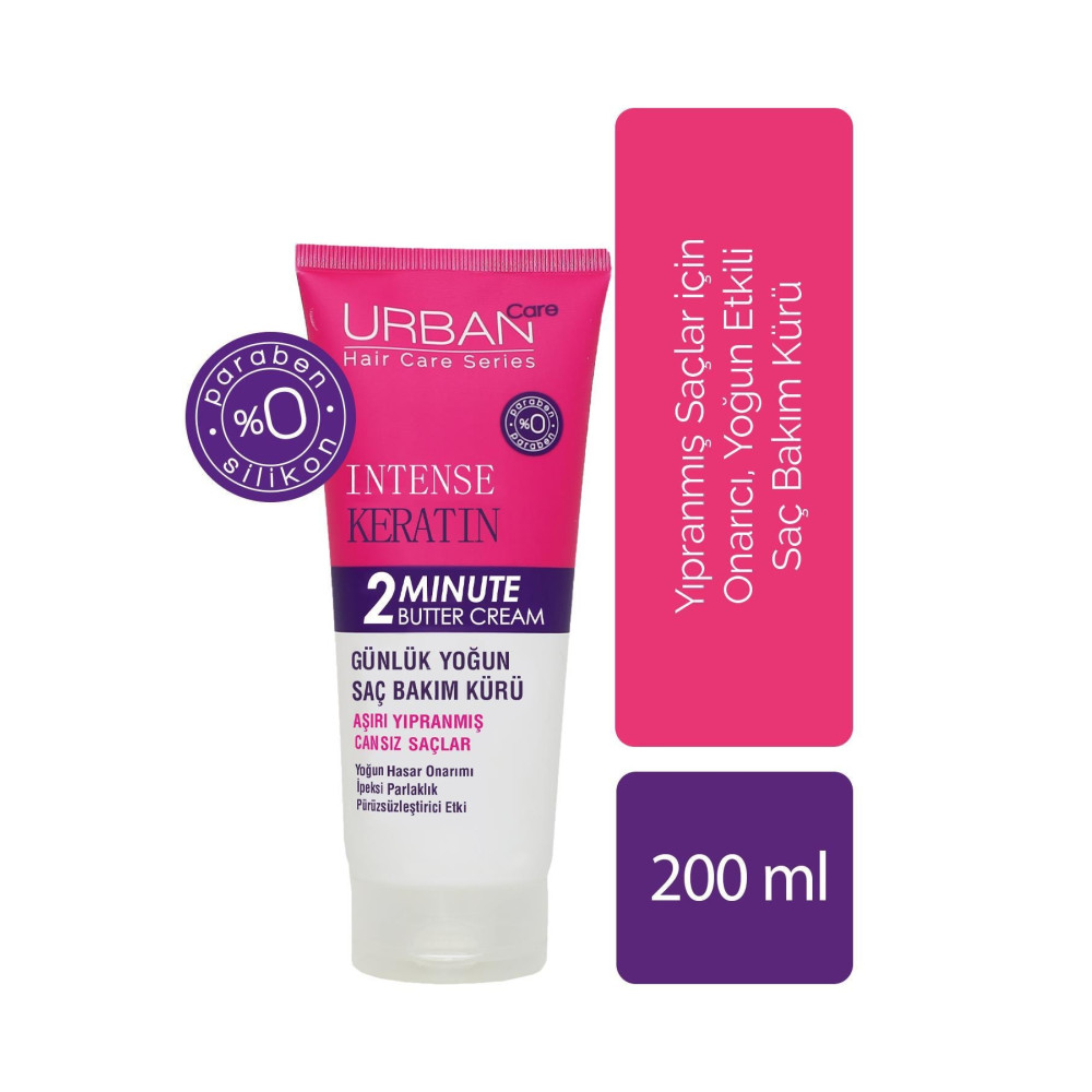 Urban Care Intense Keratin Aşırı Yıpranmış Saçlara Özel Günlük Yoğun Saç Bakım Maskesi-200ml-vegan Saç Bakım Maskeleri & Serumlar & Spreyler Fiyatı
