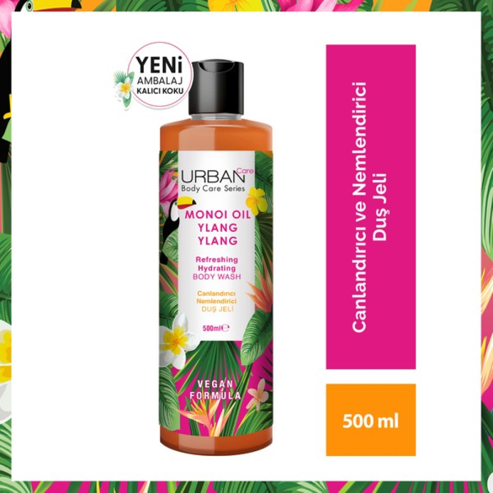 Urban Care Monoi Oil & Ylang Ylang Canlandırıcı Duş Jeli 500 ml - Vegan Duş Jelleri ve Banyo Köpükleri Fiyatı