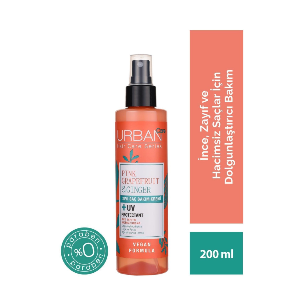 Urban Care Pink Grapefruit&ginger Ince Telli Saçlar Dolgunlaştırıcı Sıvı Saç Bakım Kremi-vegan-200ml Şampuan ve Saç Kremi Fiyatı