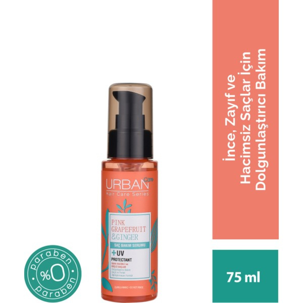 URBAN Care Pink Grapefruit&Ginger İnce Telli Saçlara Özel Dolgunlaştırıcı Saç Bakım Serumu-75ml Saç Bakım Maskeleri & Serumlar & Spreyler Fiyatı